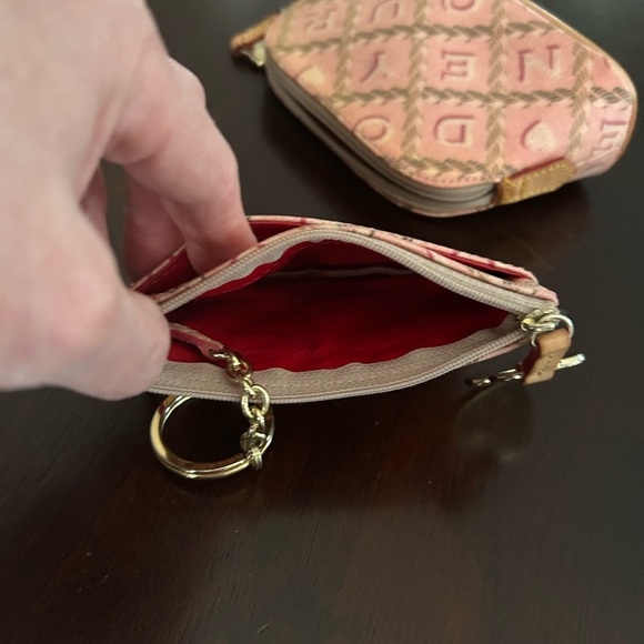 Dooney & Bourke Pink Monogram Pouch Duo Makeup & Coin/Key - Picture 8 of 11